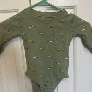 Dinosaur onesie with pocket